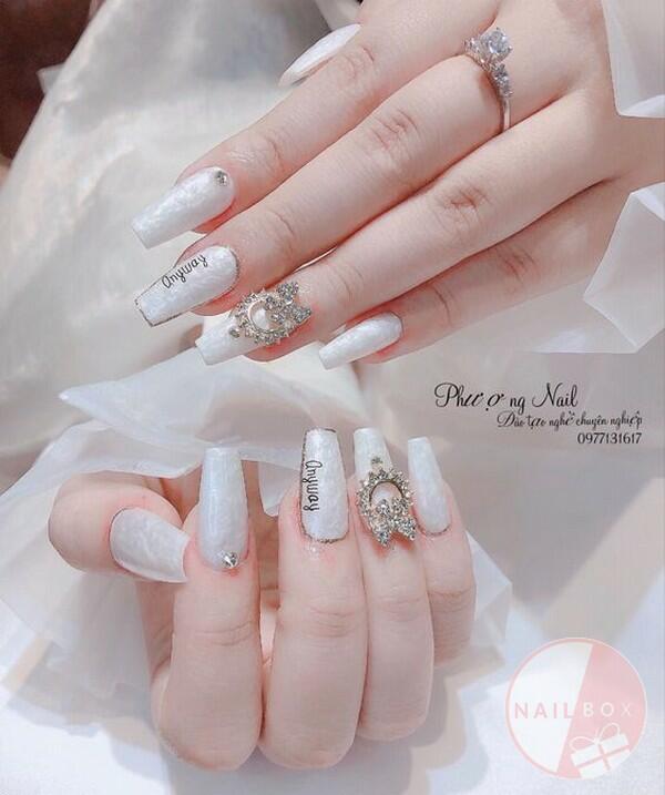 Mẫu nails đẹp làm móng Cô dâu nails chụp ảnh cưới wedding nailstại Hồ  Chí Minh  Móng tay Cô dâu Màu móng